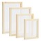 4-Piece Set Wood Silk Screen Printing Frame Kit for Beginners and Kids, 110 White Mesh, 6x8", 8x10", 10x12", 10x14" Frames